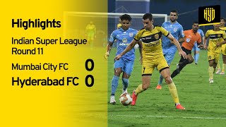 Highlights ISL 202021 Rd11 Mumbai City FC 00 Hyderabad FC [upl. by Silin659]