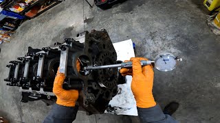 73 Powerstroke short block assembly part 1 [upl. by Meid]