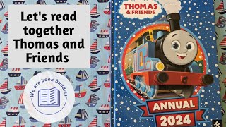 lets read together a Thomas and Friends annual 2024 4 Stories to Read along out loud [upl. by Epuladaugairam]