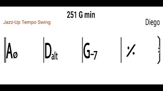 G minor 251 backing track 200bpm real instruments [upl. by Meijer396]