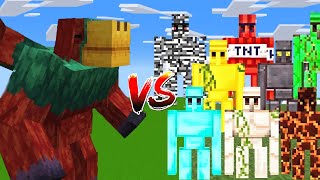 SUPER SNIFFER vs All Minecraft Golems  Minecraft Mob Battle [upl. by Esilenna480]