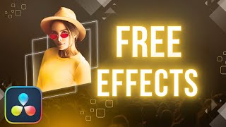 8 BEST EFFECTS in Davinci Resolve 19 Free  Tutorial [upl. by Ybot]