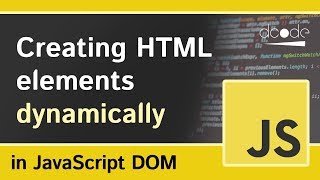 DocumentcreateElement  Javascript DOM [upl. by Clea336]