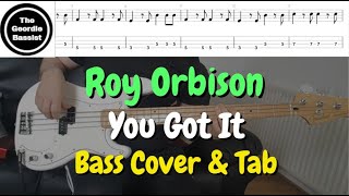 Roy Orbison  You Got It  Bass cover with tabs [upl. by Itirp]