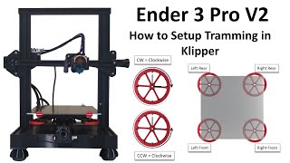 Ender 3 Pro V2 How to Setup Screw Tilt Calculate aka Tramming in Klipper [upl. by Natsirt]