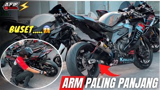 BUSET PANTES PANJANG BANGET🔥PERBEDAAN PANJANG SWINGARM ZX25R ZX6R BMW1000R‼️ [upl. by Acima467]