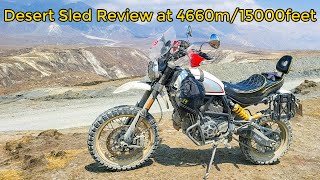 Ducati Scrambler Desert Sled Review from The Roof of the World at 4660m 15000feet [upl. by Electra981]