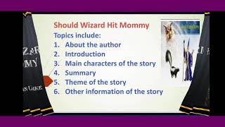 Presentation of chapter Should Wizard Hit Mommy for class 12 Art integrated project [upl. by Jo173]