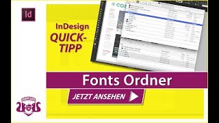 Fonts Ordner  InDesign QUICKTIPP [upl. by Nail]