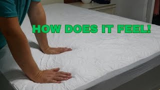 Review of FELTYBED Queen Size Waterproof Mattress Protector Soft Bed Grey Mattress Cover Queen ad [upl. by Ahseekal304]