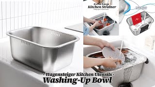 Wagensteiger SUS304 Premium Stainless Steel Dishpan  Multipurpose Dish Tub [upl. by Noelopan]