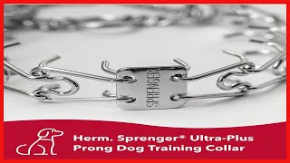 Herm Sprenger UltraPlus Prong Dog Training Collar Chrome 325 mm x 20quot Neck Size 22quot Chain [upl. by Cele]