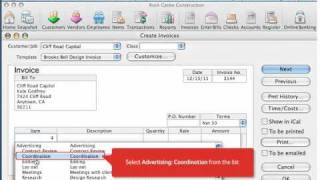 QuickBooks 2010 for Mac Creating an Invoice [upl. by Ginelle768]