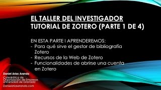 Tutorial Completo de Zotero Parte 1 de 4 [upl. by Cinimmod]