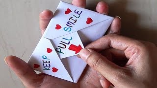 DIY  SURPRISE MESSAGE CARD  Pull Tab Origami Envelope Card  Letter Folding Origami [upl. by Marlee]