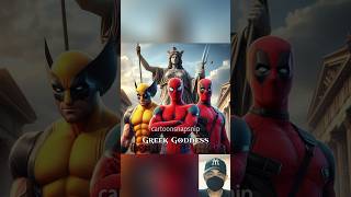 Greek Goddess Statue  Spiderman Wolverine and Deadpool ai avengers marvel brawlstars [upl. by Neibart]