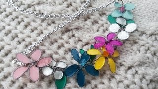 TUTORIAL COLLANA con FIORI di SMALTO per unghie [upl. by Eillas]