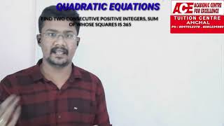 CBSE 10  MATHEMATICS  QUADRATIC EQUATIONS  EPISODE 5  JISHNU SEKHAR [upl. by Tdnerb882]