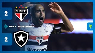 SPETTACOLO IN BRASILE  SAN PAOLOBOTAFOGO 22  HIGHLIGHTS  BRASILEIRAO  MOLA TV [upl. by Rehpetsirhc]