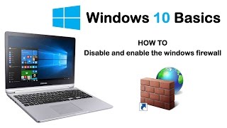 Windows 10 Basics  How to enable and disable the windows firewall service [upl. by Alessig396]