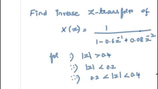 Inverse Ztransform using Partial fraction method signalsandsystems shakunthalamasi [upl. by Kosaka]