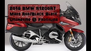 2018 BMW R1200RT in Mars Red and Black Slate Metallic Uncrating  Frontline Eurosports [upl. by Ahsiekam310]