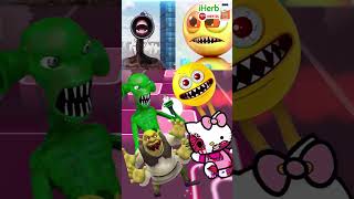 Hello Kitty Exe 🆚 Kick Out Buddy 🆚 Scary Shrek 🆚 Siren Head Exe  Coffin Dance shorts [upl. by Sherrer]