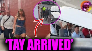 OMG Taylor Swift ENTERS Arrowhead stadium in a golf cart escorted by police [upl. by Airamak71]