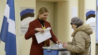 Estonia votes in election amid concerns over Russia [upl. by Atnuhs456]