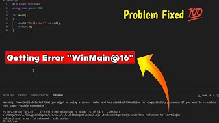 Visual Studio Error Problem Solved 💯 undefined reference to winmain16 visual studio code Solution [upl. by Airamesor764]