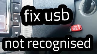 fix Car radio  USB memory stickflash drive not recognised fix [upl. by Haskins]