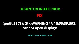 LINUX GtkWARNING  185039593 cannot open display [upl. by Horatia]