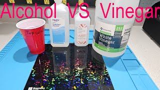 Alcohol VS White Vinegar  Testing Cleaners on 3D Effects plate [upl. by Nmutua926]