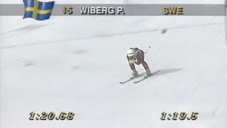 Wiberg amp Dovžan share superG win Cortina 1994 [upl. by Avictor223]