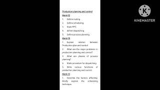 SCTEVT DIPLOMA  Production Planning And Control [upl. by Molli]