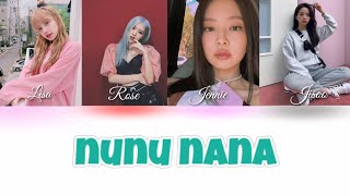 BLACKPINK NUNU NANA lyrics [upl. by Sesom]