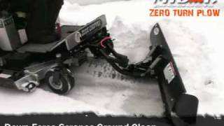 ZTR snow plow for any zero turn mower by Mibar Products [upl. by Akiwak]