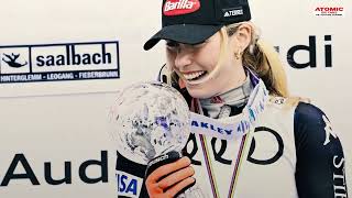 Mikaela Shiffrin 🇺🇸 and the 2024 slalom globe [upl. by Herbert]