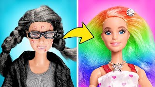 🖤💖 FROM NERD TO POPULAR GIRL 😍 Barbie EXTREME Beauty Makeover [upl. by Norman431]