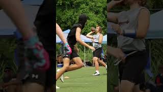 Flag Football player SHOWS OFF the footwork for a big time play shorts flagfootball [upl. by Suzan]