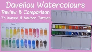 Daveliou Watercolour Paints Review amp Comparison To Winsor amp Newton Cotman [upl. by Kcired71]