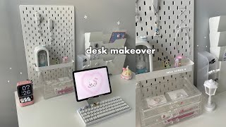 aesthetic desk makeover 🌷 ikea furniture pinterest minimalistic [upl. by Notsecnirp]