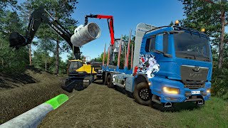 FS22  Map Azura 001 🌲🚧🌲  Forestry Farming and Construction  4K [upl. by Htebazileyram]