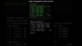 Como Medir o Throughput de Redes com iPerf  windows cmd linux terminal redes infraestrutura [upl. by Jemy203]