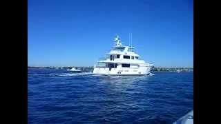 Nordhavn 86 on San Diego Bay [upl. by Ardeahp]