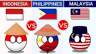 Indonesia vs Malaysia vs Philippines  Country Comparison 2024 [upl. by Nedyaj]