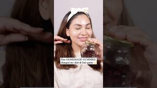 HOMEMADE GUMMIES for glowing skin amp hair healthyrecipes glowingskin [upl. by Hakaber]