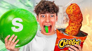 Giant SPICY vs SOUR Foods Challenge [upl. by Mozes]