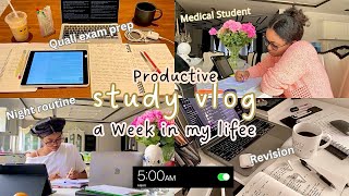 የሳምንት ጥናት  Study Vlog of a Med Student productive week waking up 11 am self care quali prep… [upl. by Farron]