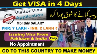 BEST Country To Make Money  Cheap Visa  HIGH Salaries  No Embassy Appointment from PakistanIndia [upl. by Reywas878]